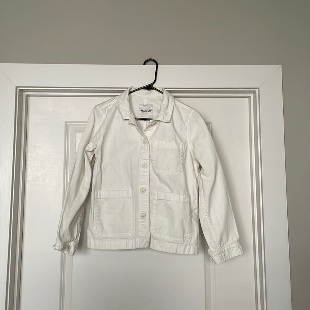 Madewell white chore coat